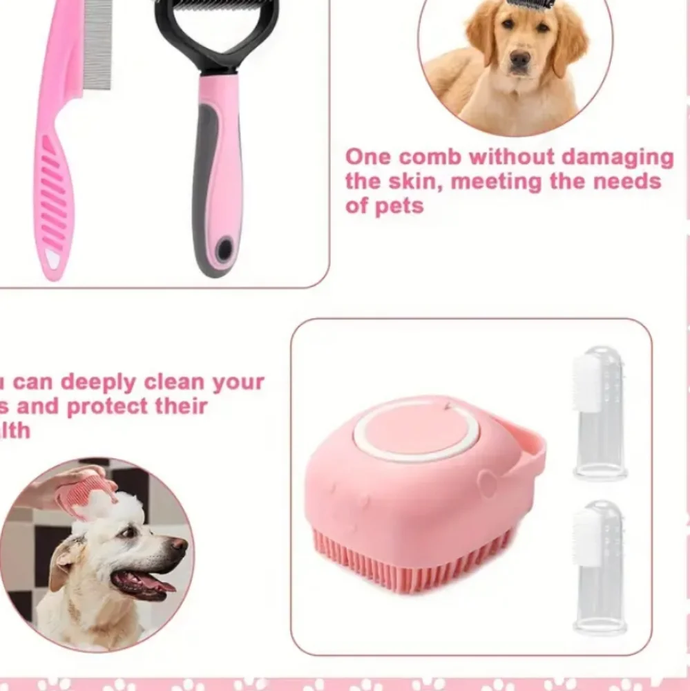 8 Piece Dog Grooming Set New Pink 🩷